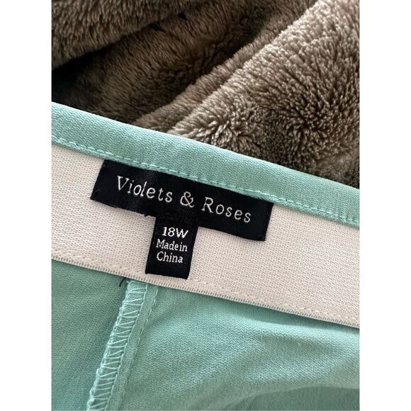NWT Violets & Roses Turquoise Slacks 18w - Picture 4 of 6